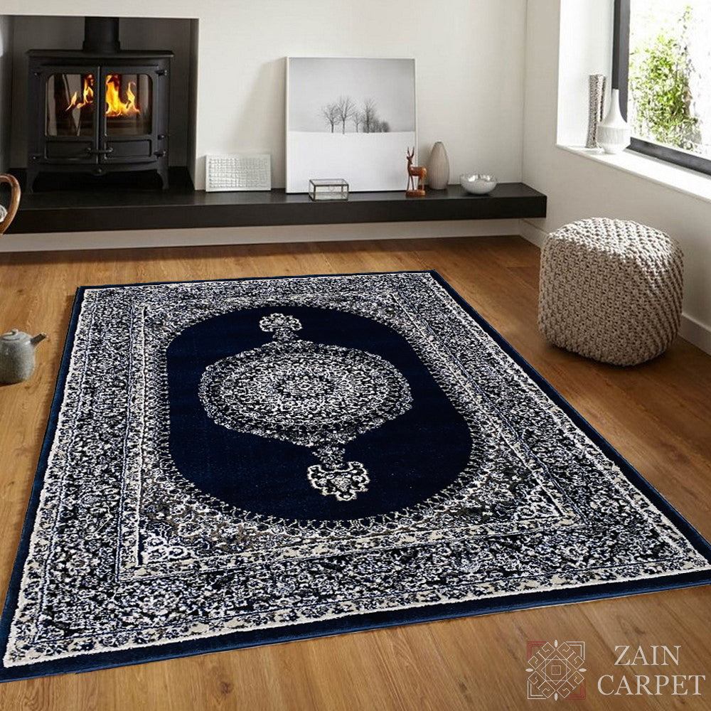 PERSIAN POLYPROPYLENE RUG (NAVY BLUE)