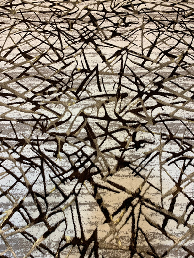 MODERN SHINING-POLYPROPYLENE YARN RUG (BROWN)