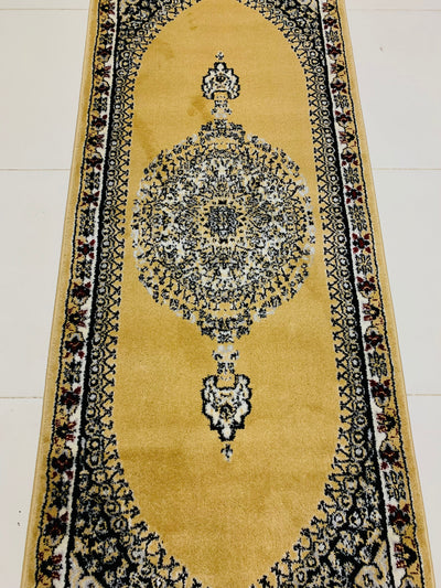 Golden Persian-Polypropylene Woven Runner 2.6 Ft Width X 6.6 Ft Length
