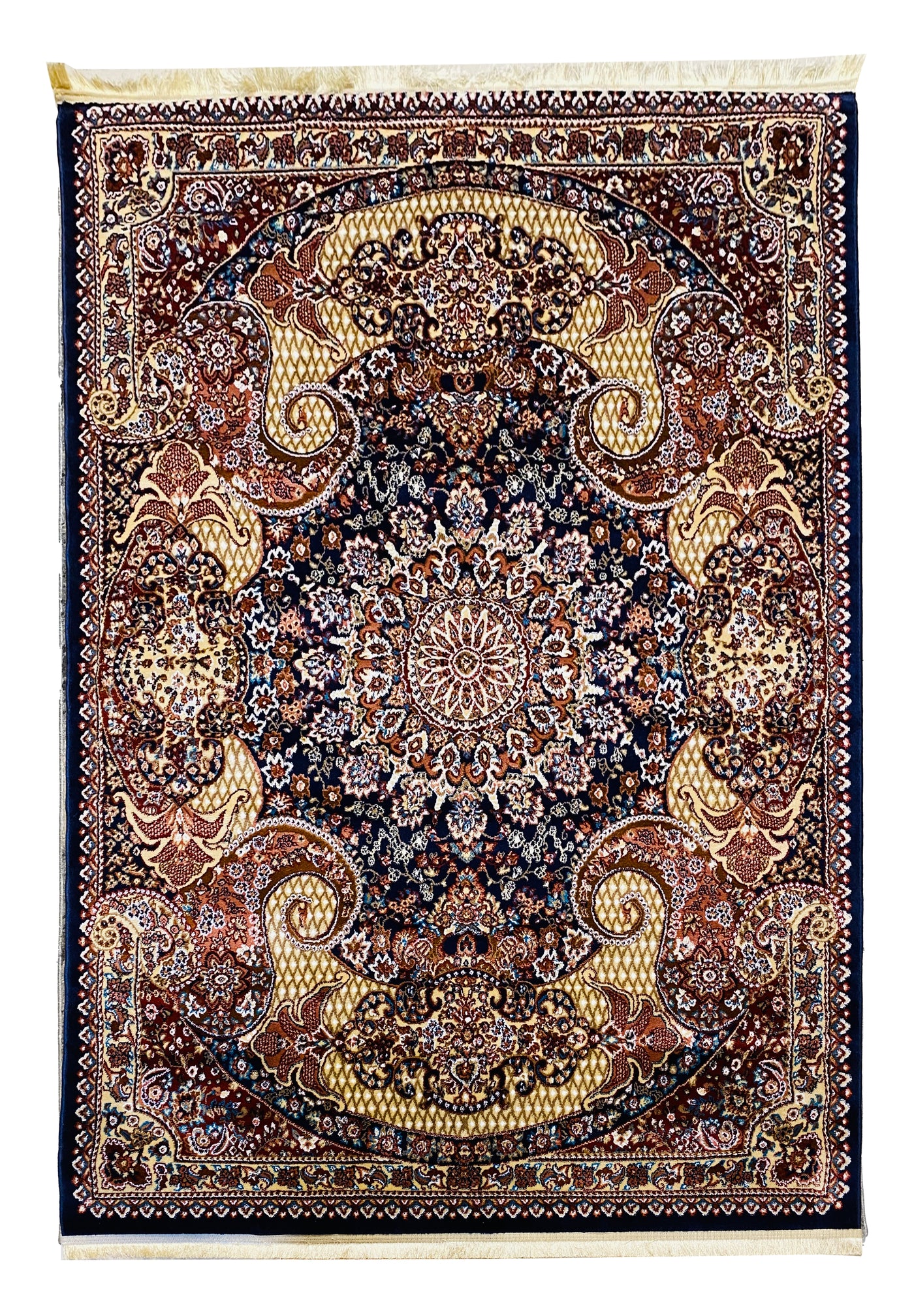 TRADITIONAL-POLYPROPYLENE YARN RUG ANTIQUE(DARK BLUE)