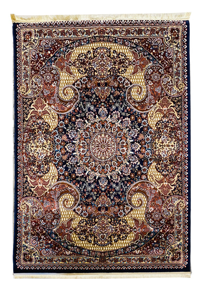 TRADITIONAL-POLYPROPYLENE YARN RUG ANTIQUE(DARK BLUE)