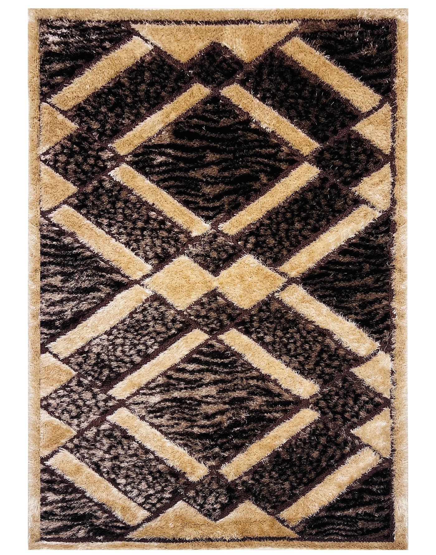 IMPORTED TURKISH-EMBOSSED SHAGGY RUG