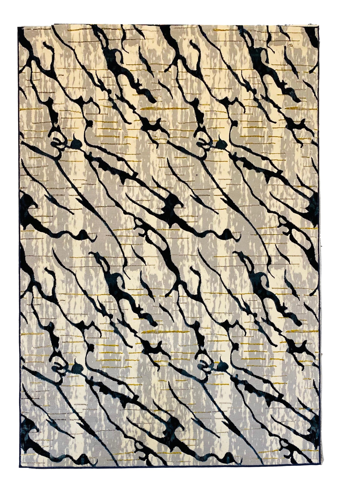 MODERN SHINING-POLYPROPYLENE YARN RUG (BLUE)