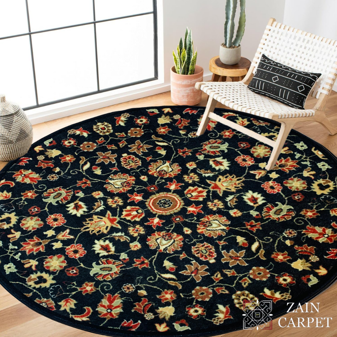 TRADITIONAL PRINT ROUND RUG