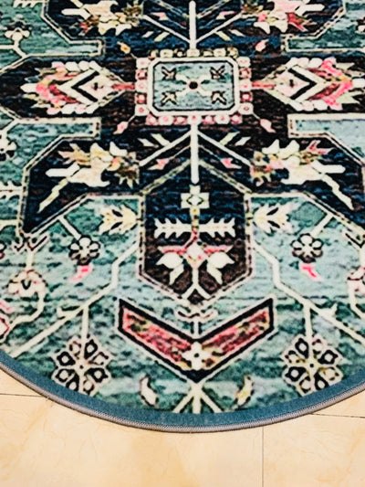 TRADITIONAL PRINT ROUND RUG