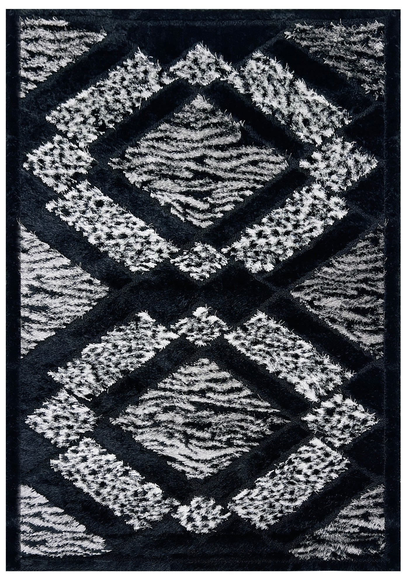IMPORTED TURKISH-EMBOSSED SHAGGY RUG