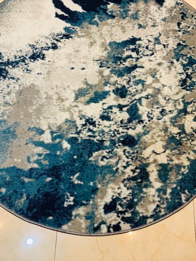 MODERN PRINT ROUND RUG
