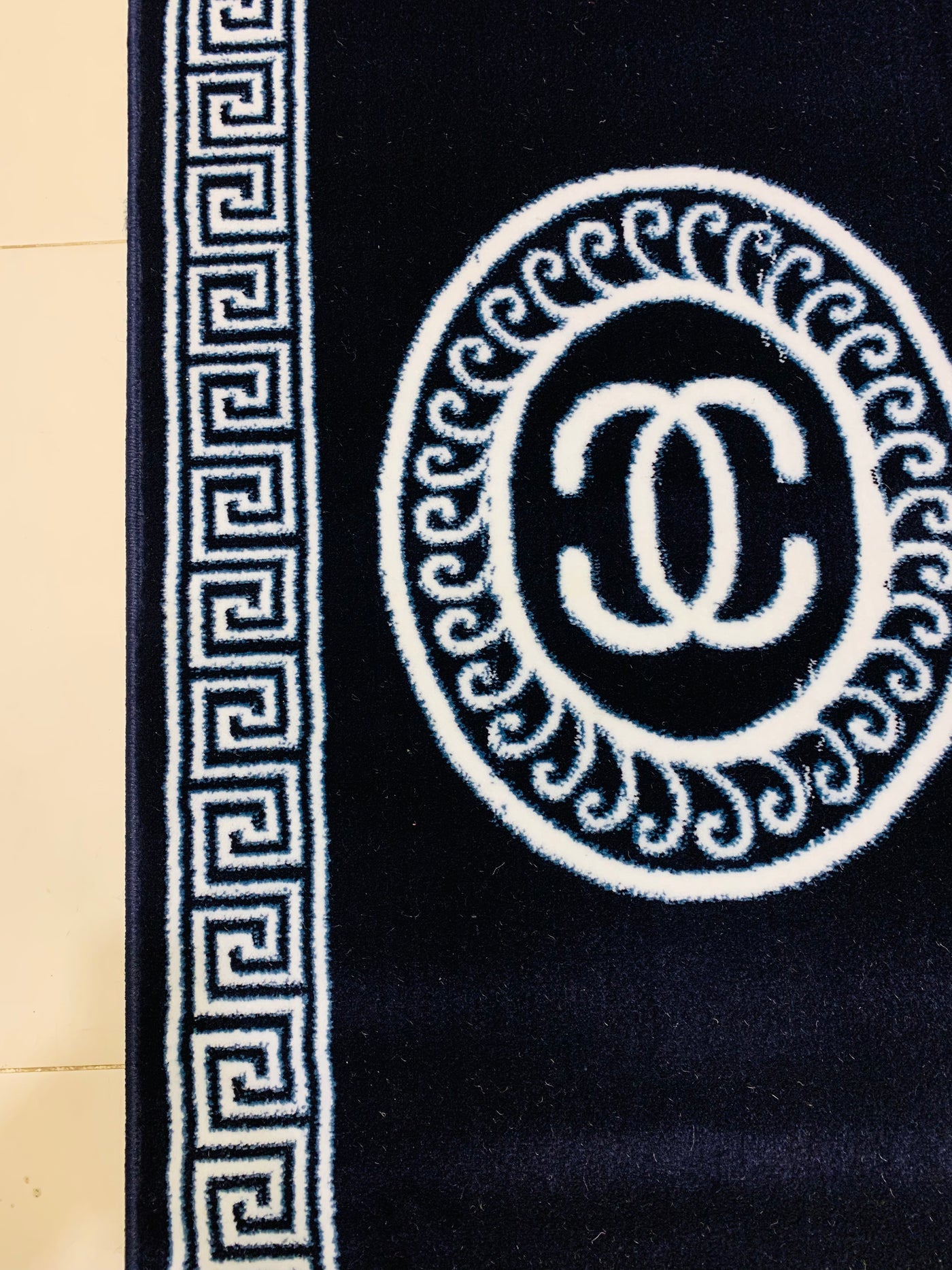 Dark Blue-Modern Polypropylene Runner 2.6 Ft Width X 6.6 Ft Length