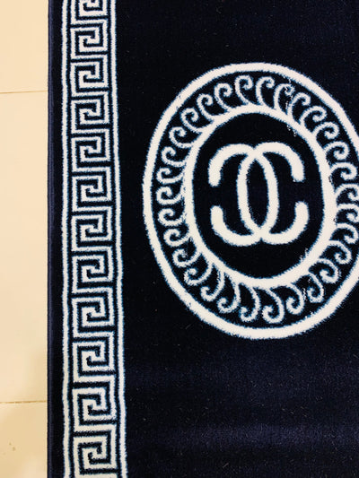 Dark Blue-Modern Polypropylene Runner 2.6 Ft Width X 6.6 Ft Length