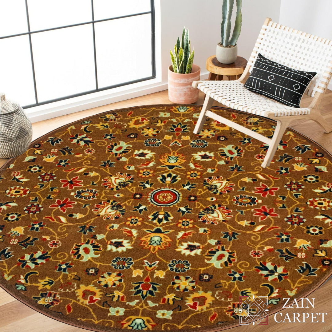 TRADITIONAL PRINT ROUND RUG