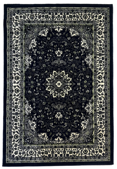 TRADITIONAL-POLYPROPYLENE YARN RUG (DARK BLUE)