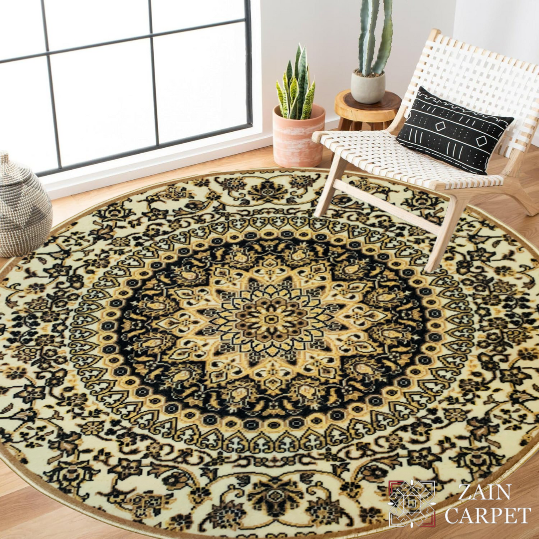 TRADITIONAL PRINT ROUND RUG