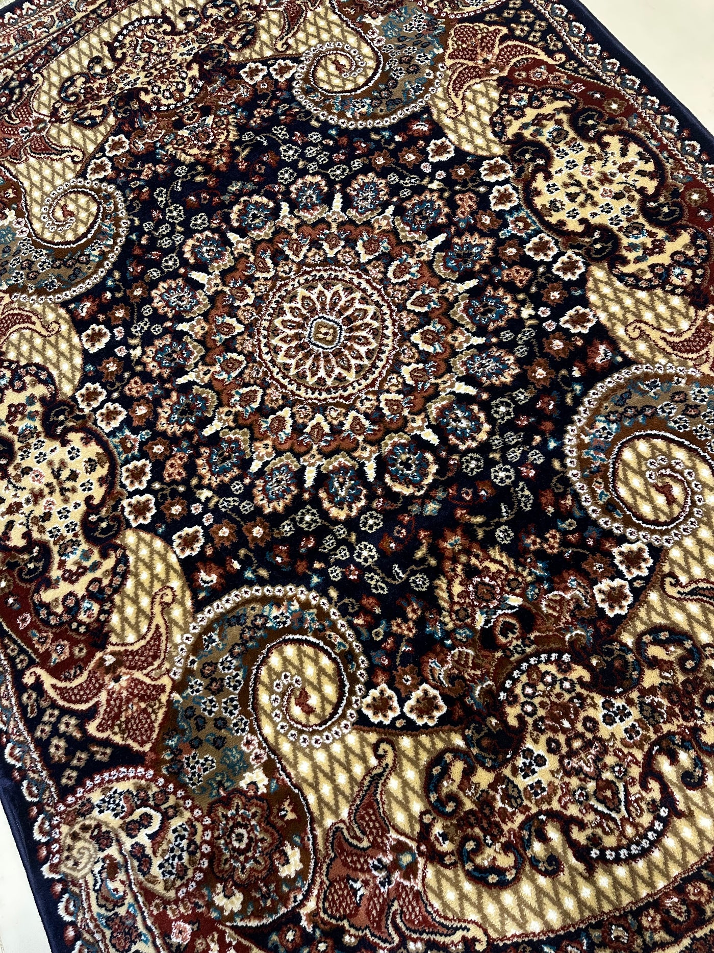 TRADITIONAL-POLYPROPYLENE YARN RUG ANTIQUE(DARK BLUE)