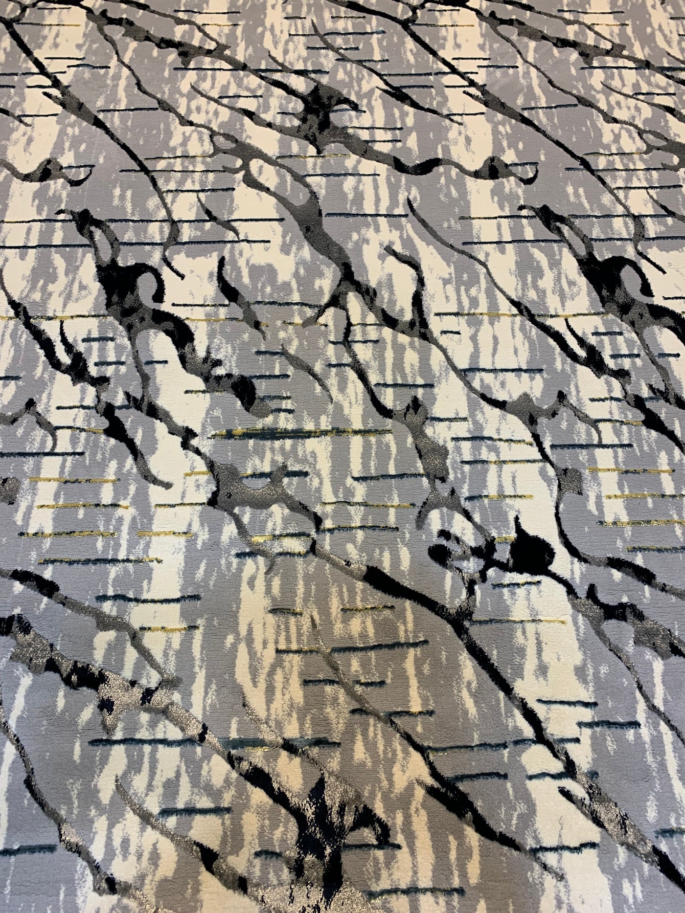 MODERN SHINING-POLYPROPYLENE YARN RUG (GREY)