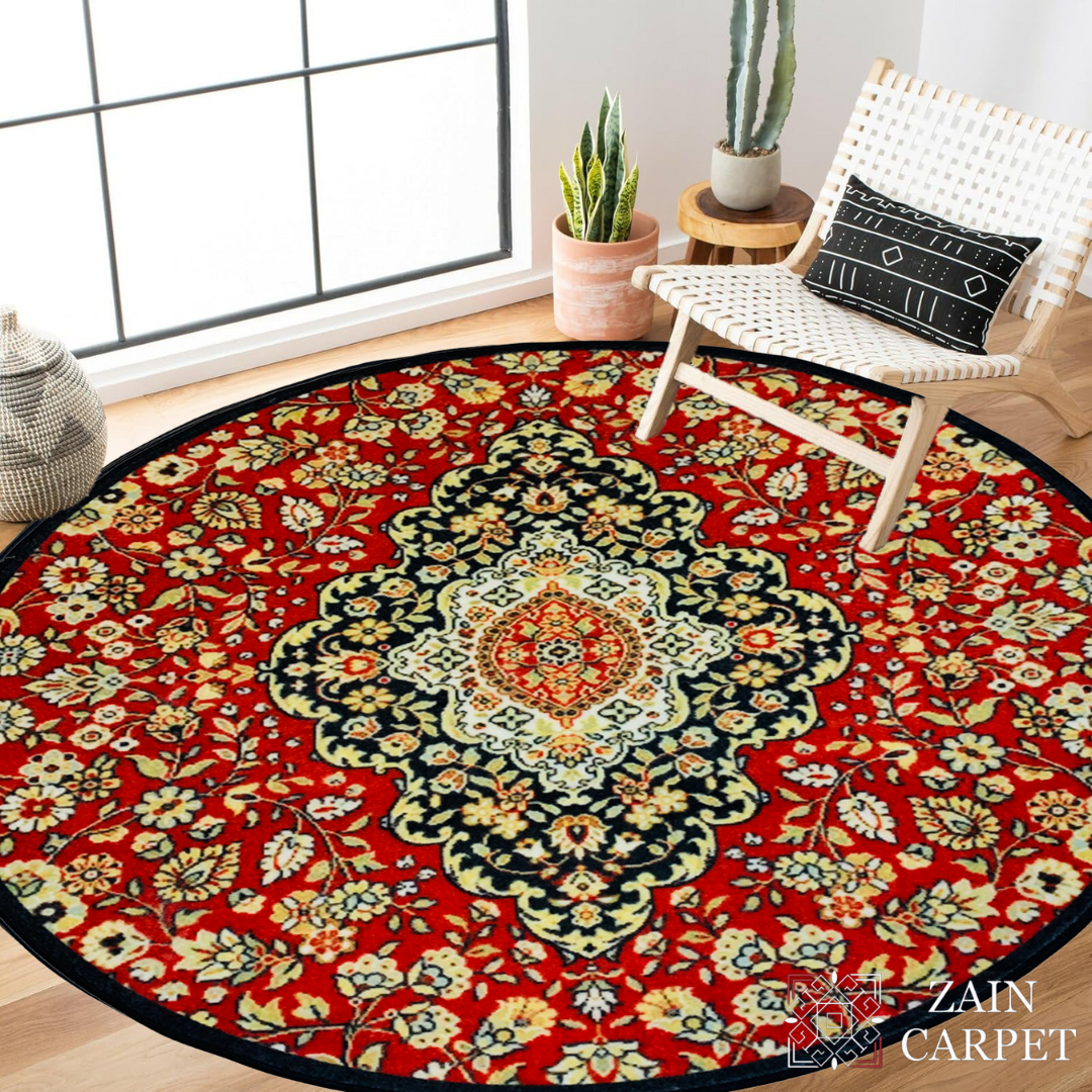 TRADITIONAL PRINT ROUND RUG