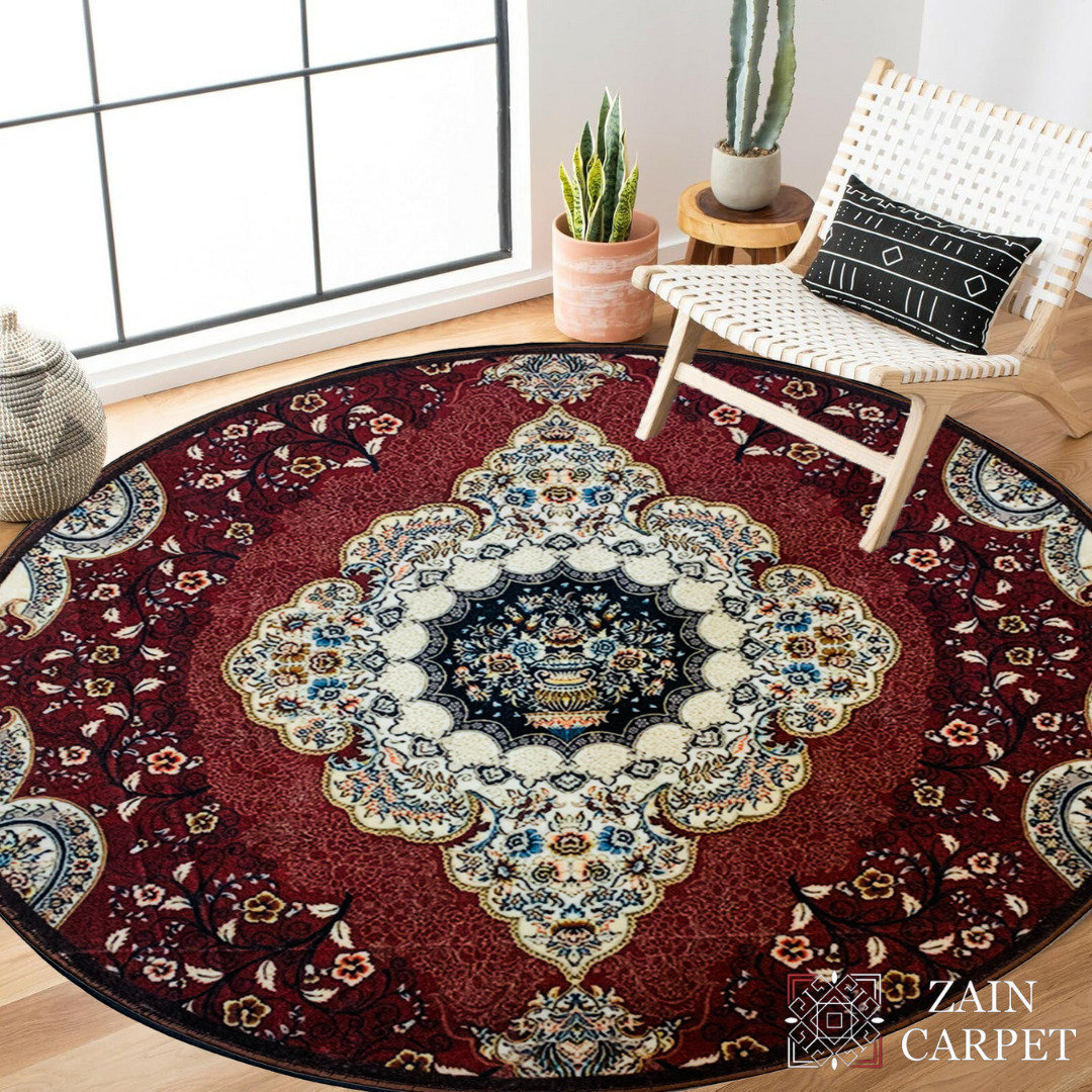 TRADITIONAL PRINT ROUND RUG