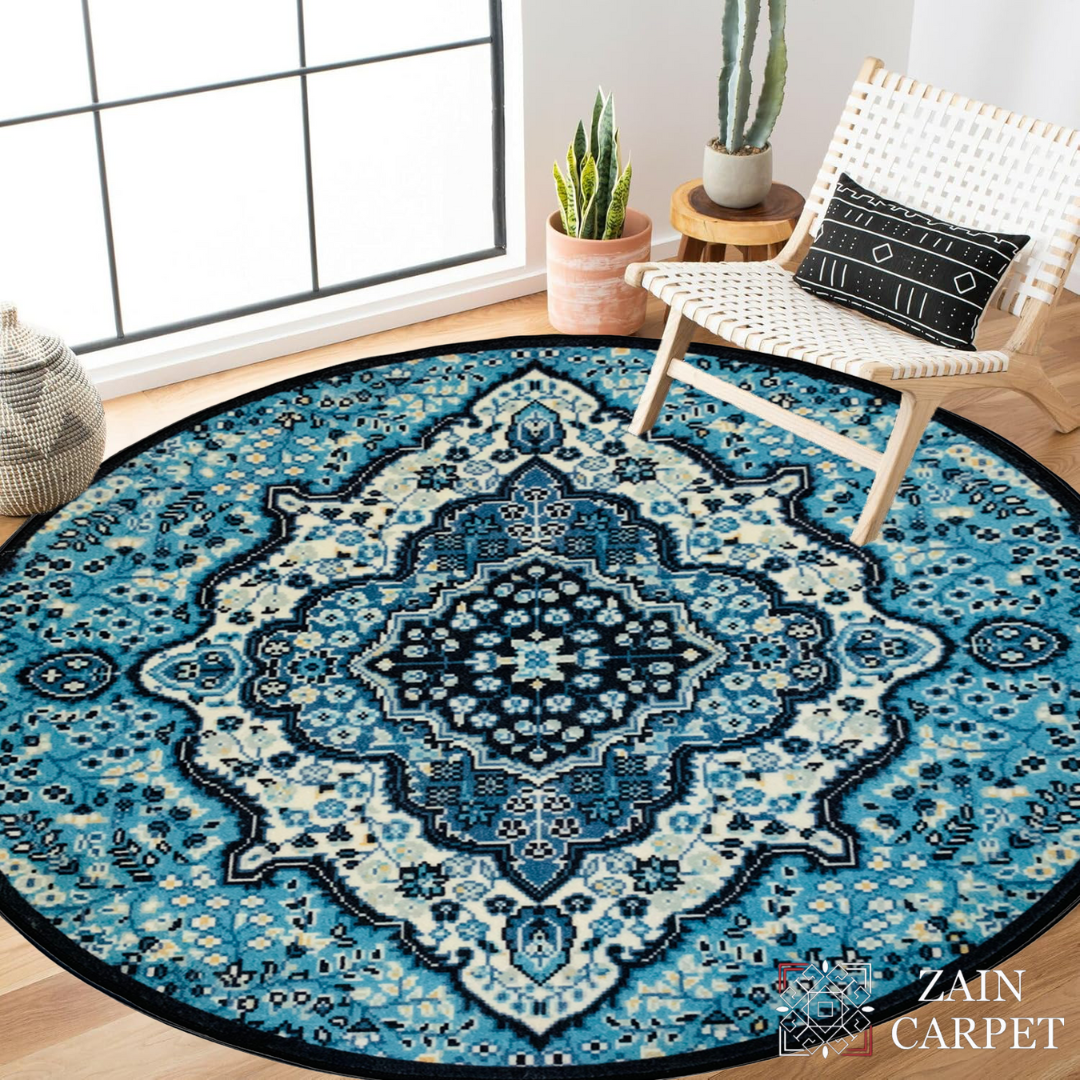 TRADITIONAL PRINT ROUND RUG